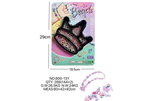 DIY pretend play girl toy bead cartoon hand crown