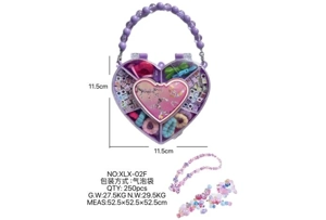 DIY playhouse girl toy beaded jewelry heart