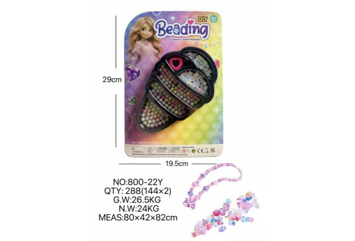 DIY playhouse girl toy beaded little girl big ice cream