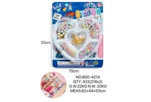 DIY Playing House Girl Toys Beaded Cartoon Hand Heart