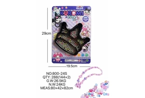 DIY Play House Girl Toy Beads Kuromi Crown