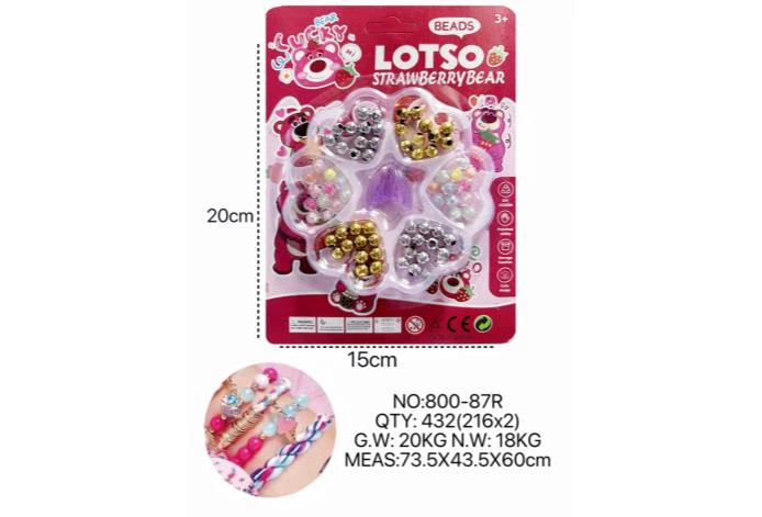 DIY Beaded Strawberry Bear Plum Blossom