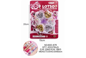 DIY Beaded Strawberry Bear Plum Blossom