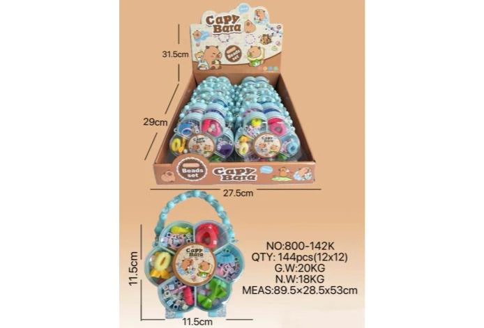 DIY Pretend Play Girl Toy Beads Capybara Plum Blossom (12PCS Single Price)