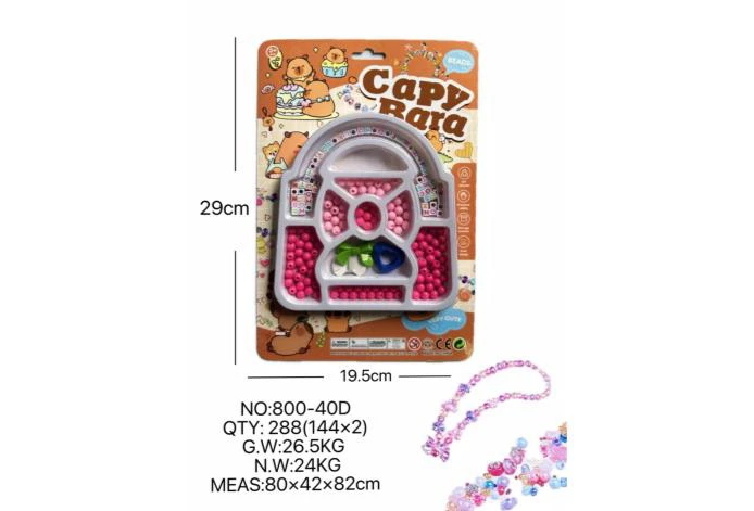 DIY pretend play girl toys beaded capybara bag