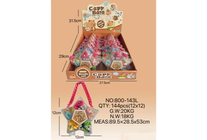 DIY Play House Girl Toy Beads Capybara Star (12PCS Single Price)