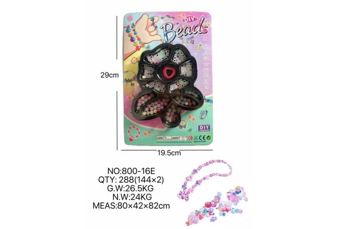 DIY playhouse girl toy beaded cartoon hand flower