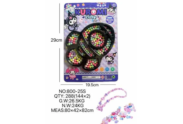 DIY playhouse girl toy beaded Kuromi rocket