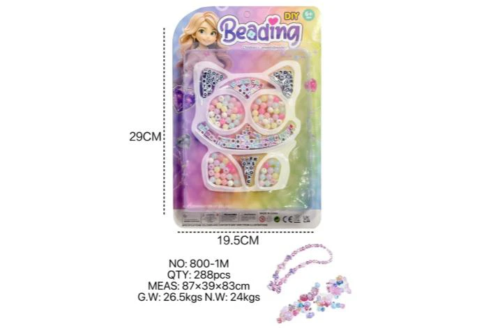 DIY pretend play girl toy beaded girl