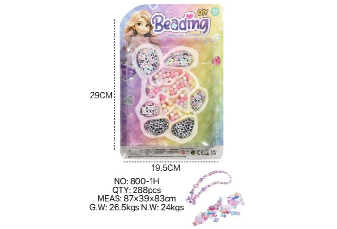 DIY pretend play girl toy beaded girl