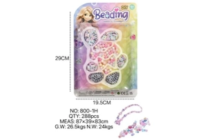 DIY pretend play girl toy beaded girl