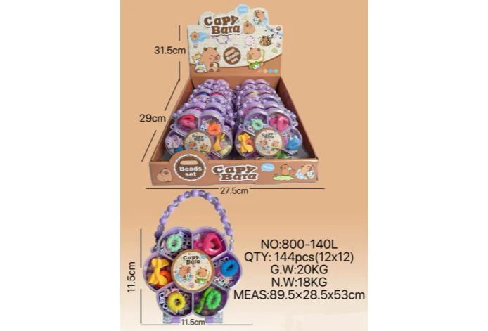 DIY Pretend Play Girl Toy Beads Capybara Plum Blossom (12PCS Single Price)