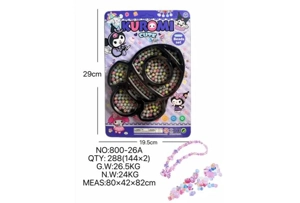 DIY playhouse girl toy beaded Kuromi rocket