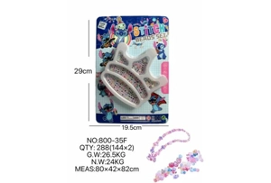 DIY pretend play girl toy bead Stitch crown
