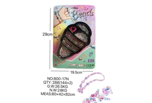 DIY pretend play girl toy beaded cartoon hand big ice cream