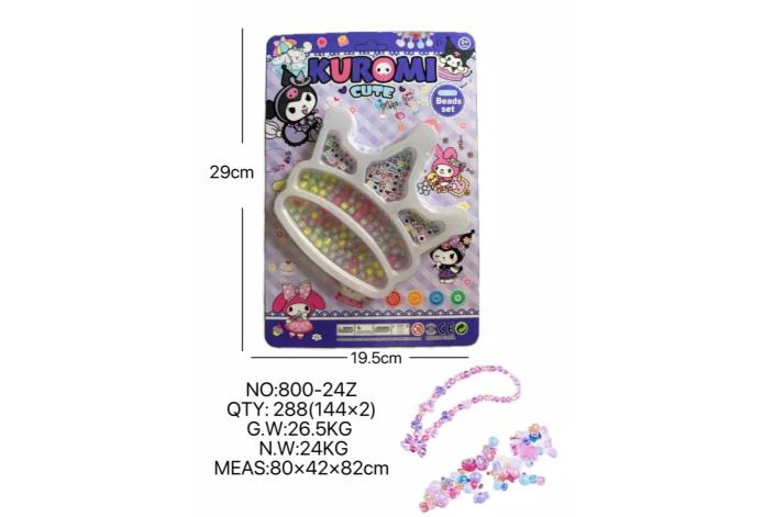 DIY Play House Girl Toy Beads Kuromi Crown