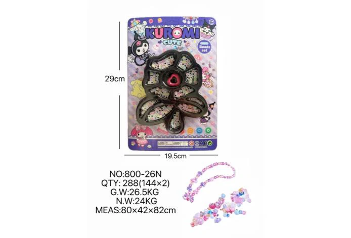 DIY playhouse girl toy beaded Kuromi flower