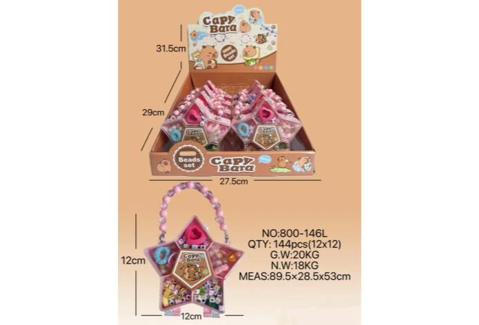 DIY Play House Girl Toy Beads Capybara Star (12PCS Single Price)