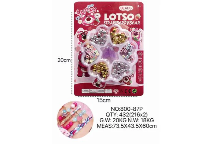 DIY Beaded Strawberry Bear Plum Blossom