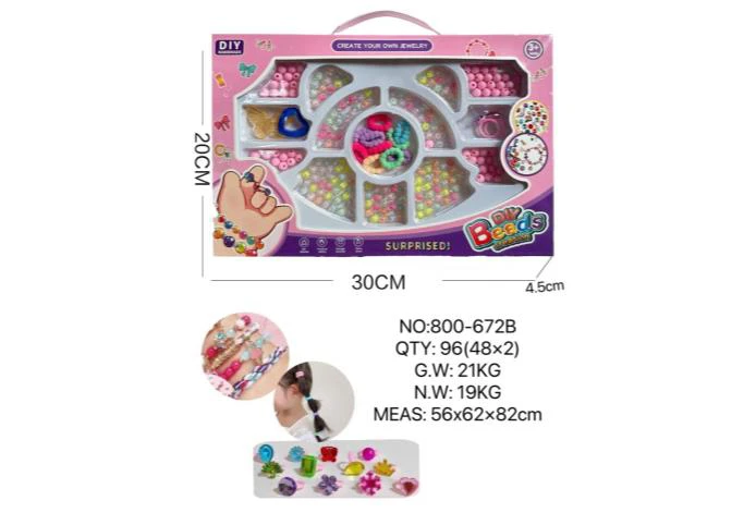 DIY Playing House Girl Toys Beaded Cartoon Hand Cat