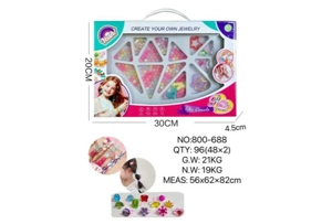 DIY Playing House Girl Toys Beaded Cartoon Hand Square