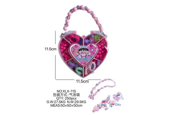 DIY pretend play girl toy bead girl heart