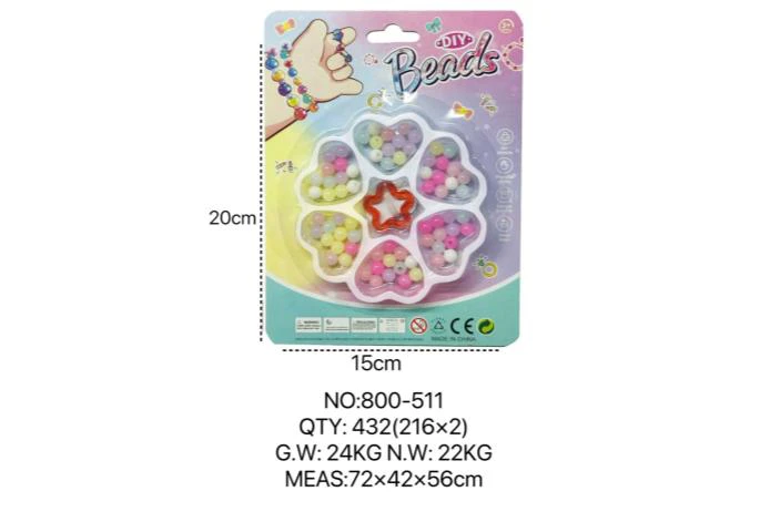 DIY Pretend Play Girl Toys Beaded Cartoon Hand