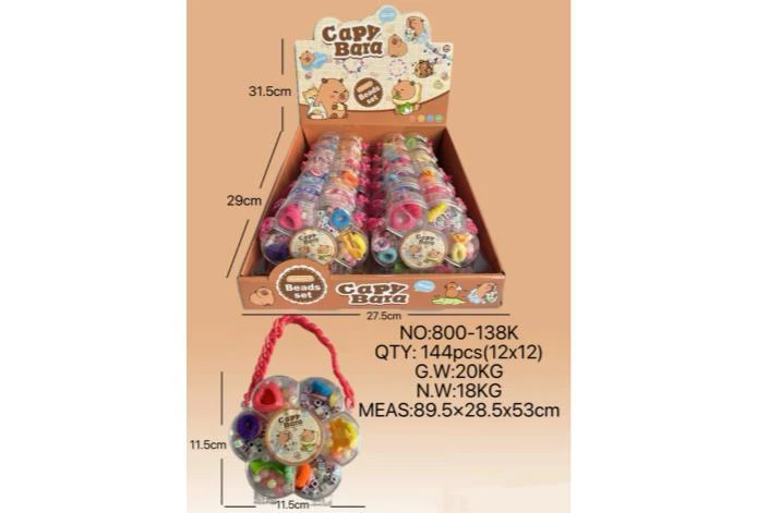 DIY Pretend Play Girl Toy Beads Capybara Plum Blossom (12PCS Single Price)