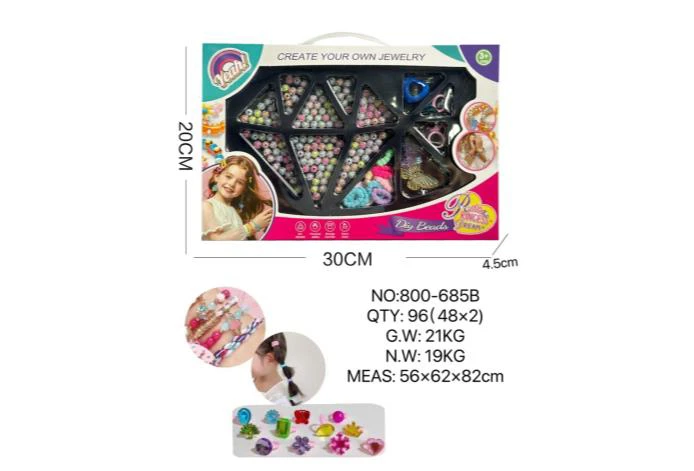 DIY pretend play girl toy beads little girl diamond