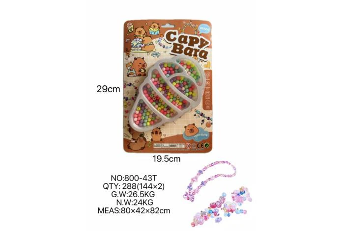 DIY pretend play girl toy beaded capybara big ice cream