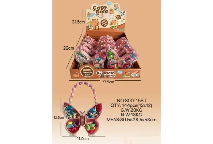 DIY pretend play girl toy beaded cartoon capybara butterfly (12PCS single piece price)