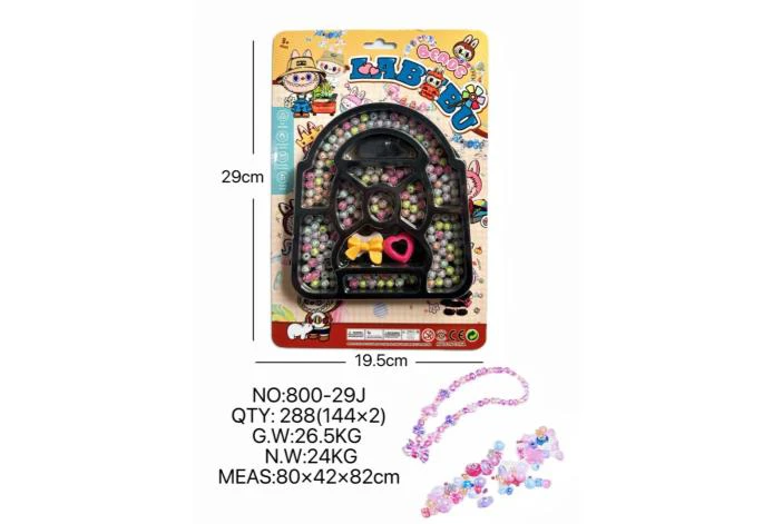 DIY pretend play girl toy beaded cloth bag