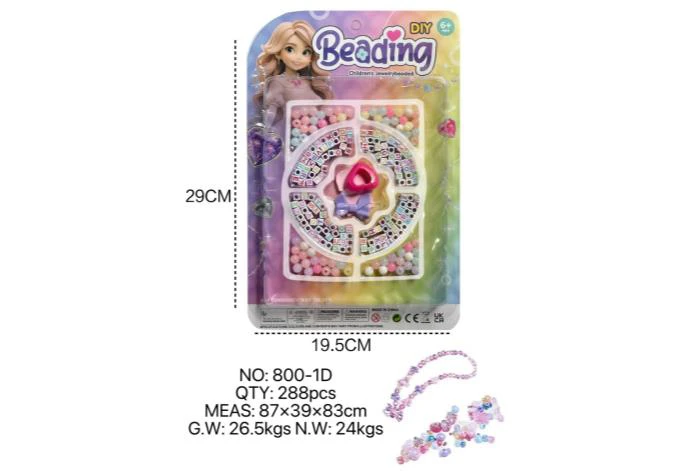 DIY pretend play girl toy beaded girl