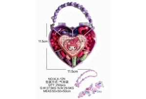 DIY play house girl toy beaded Kuromi heart