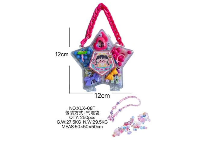 DIY play house girl toy beaded girl pentagram