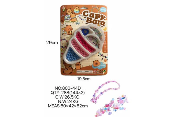 DIY pretend play girl toy beaded capybara big ice cream