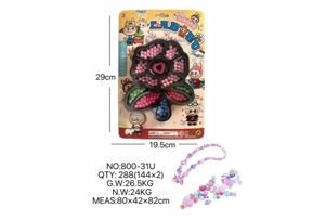 DIY play house girls' toys beaded pull cloth flowers