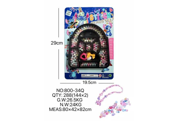 DIY pretend play girl toy bead Stitch bag