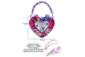 DIY playing house girl toy beads Stitch heart