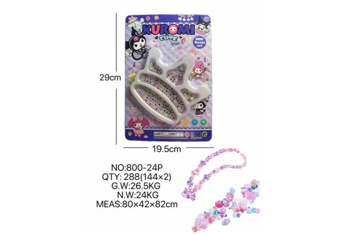 DIY Play House Girl Toy Beads Kuromi Crown