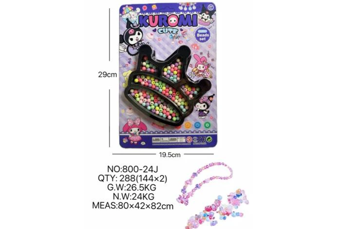 DIY Play House Girl Toy Beads Kuromi Crown