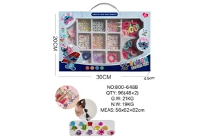 DIY pretend play girl toy beads Stitch square
