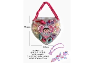 DIY pretend play girl toy bead girl heart