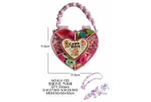 DIY play house girl toy beaded capybara heart