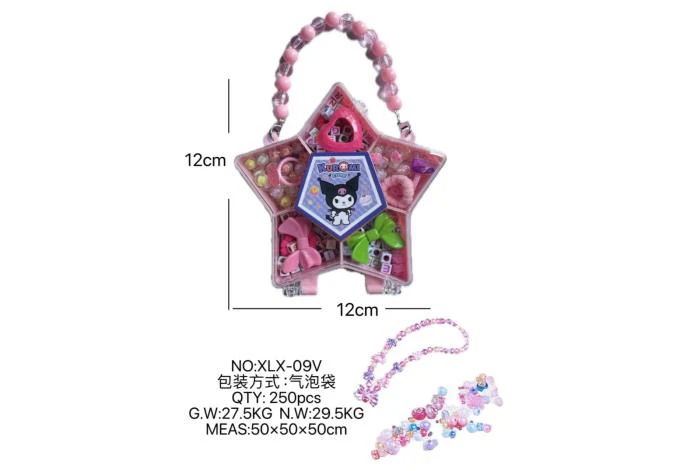 DIY play house girl toy beaded kulomi pentagram