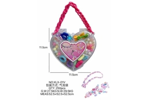 DIY playhouse girl toy beaded jewelry heart