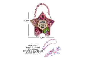 DIY pretend play girl toy bead Labubu pentagram