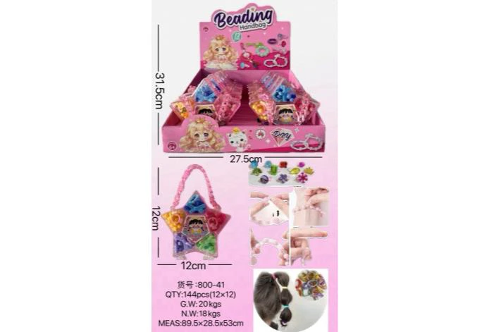 DIY Pink Star Beads with Handle (Price per 12 PCS each)