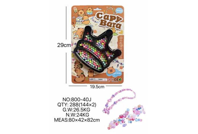DIY pretend play girl toys beaded capybara crown