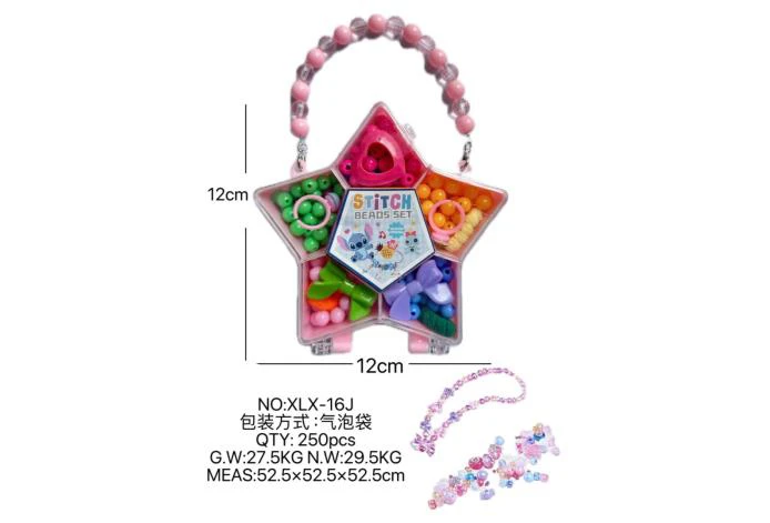 DIY pretend play girl toy beaded Stitch pentagram
